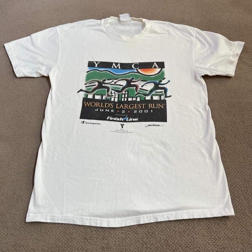 Vintage 2000s YMCA run shirt Size medium